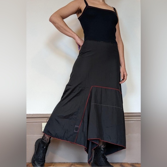 Cop Copine Y2K Cyber Futuristic Parachute Tank Maxi Dress & Mesh Top Set Size S - Picture 4 of 17